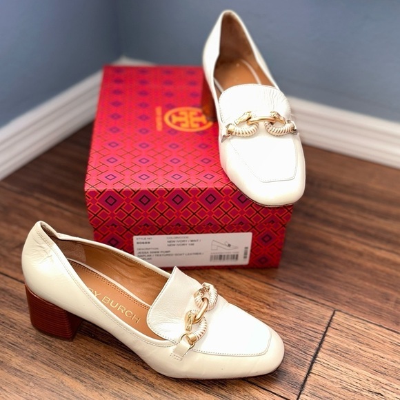 Tory Burch✨Jessa block heel leather loafers Tory Burch Miller Tory Burch heel - Picture 14 of 14